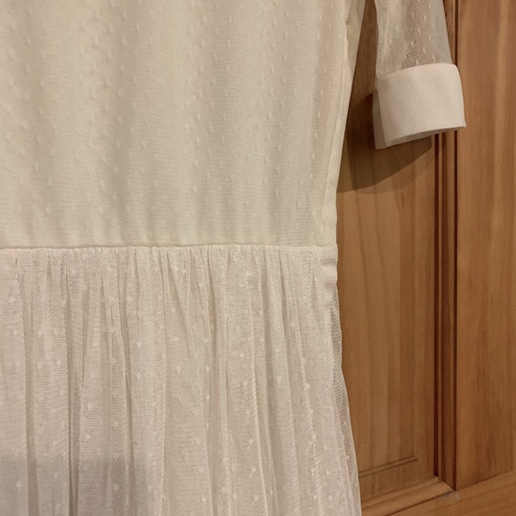DIVIDED SHEER SWISS DOT MIDI DRESS TULLE SIZE 8 NWOT - Picture 7 of 14